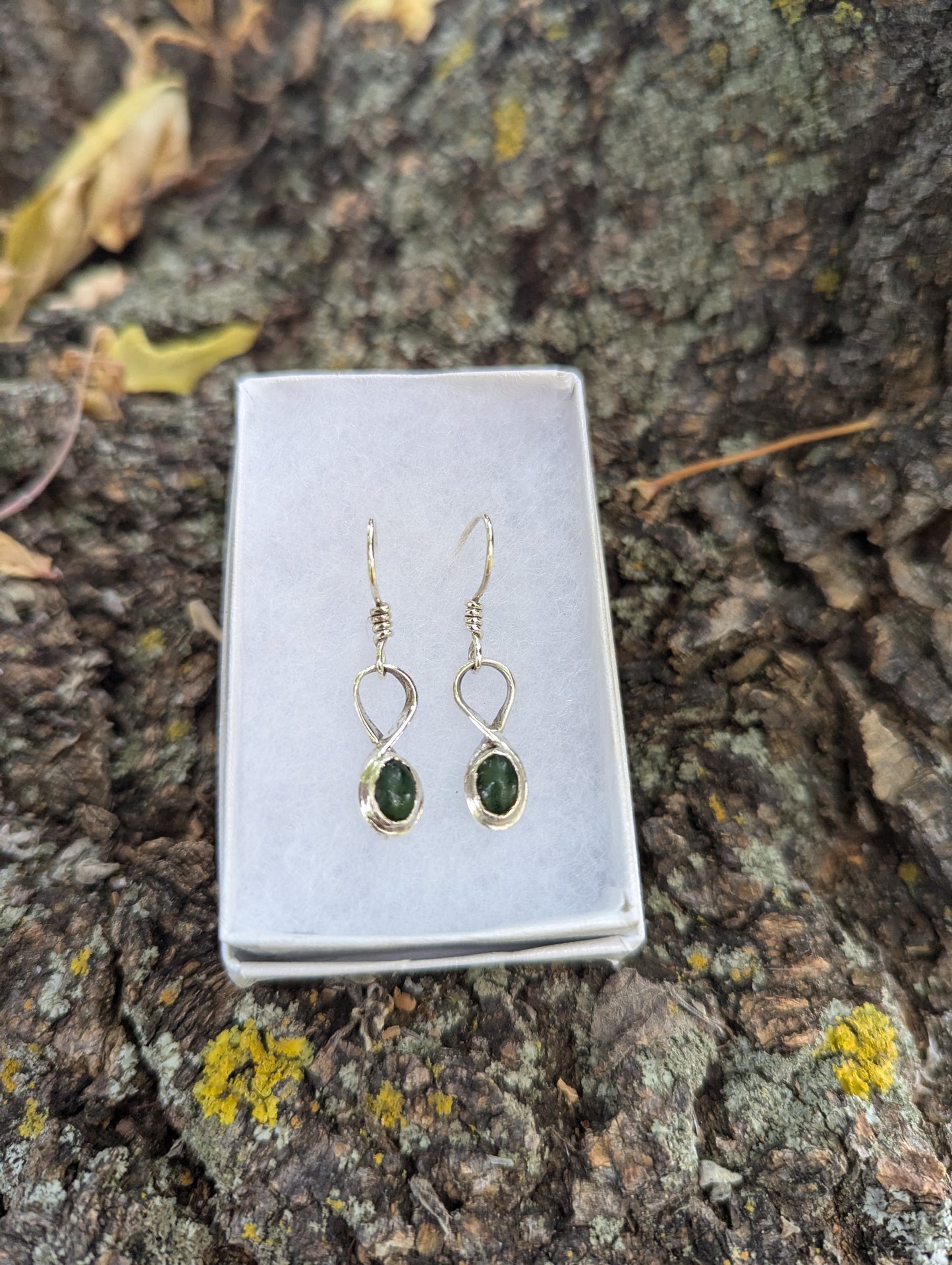 Canadian Jade Figure Eight Earrings