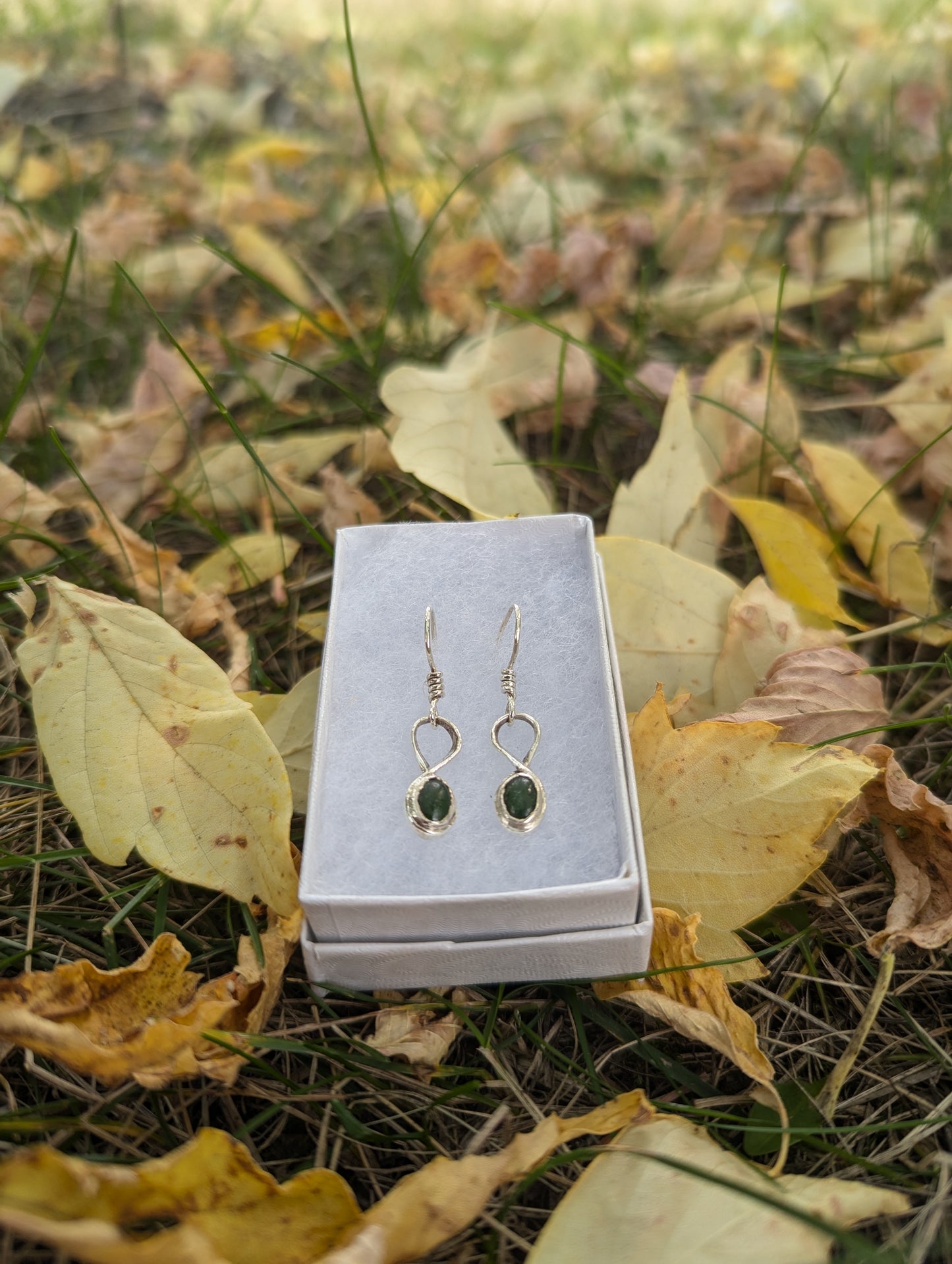 Canadian Jade Figure Eight Earrings