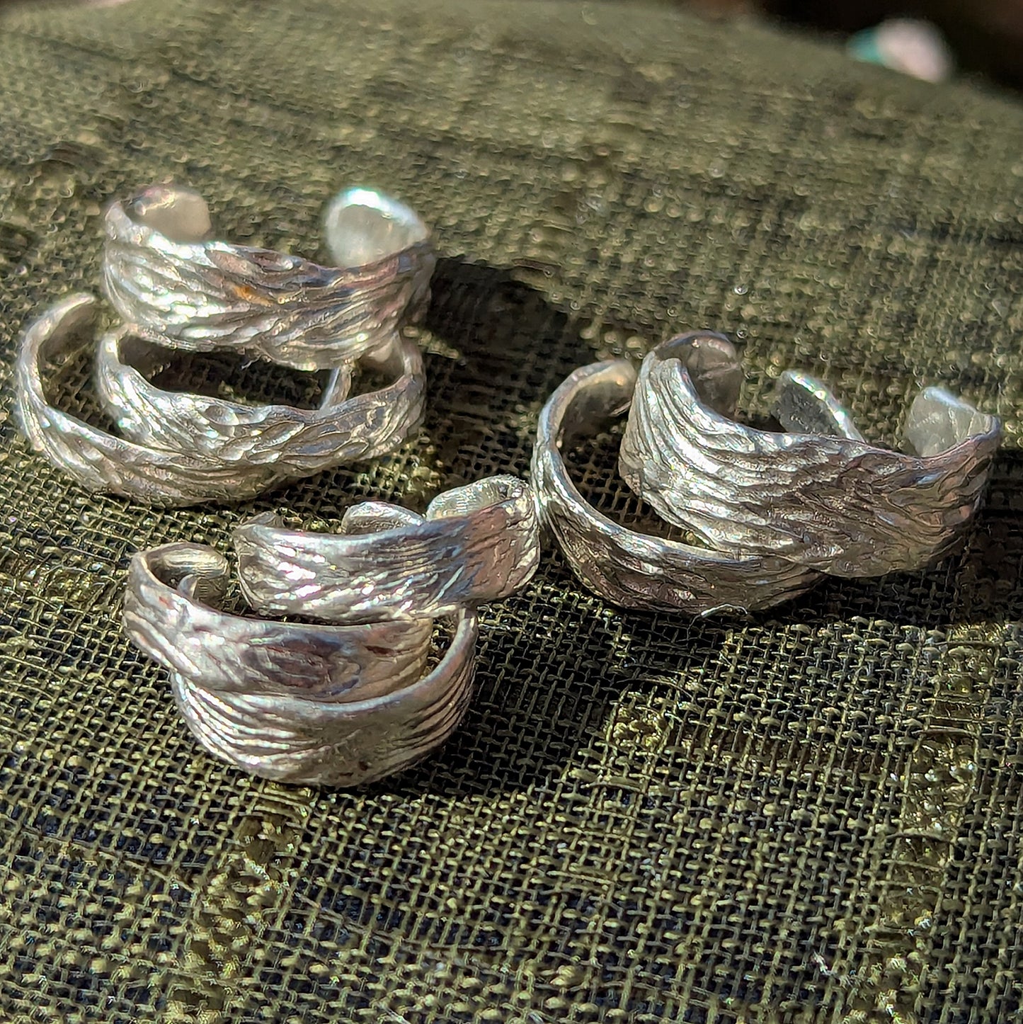 Silver Branch ear cuff